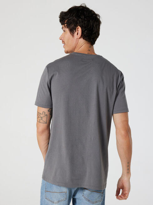 SS Arlo Print Crew Tee, Grey, hi-res