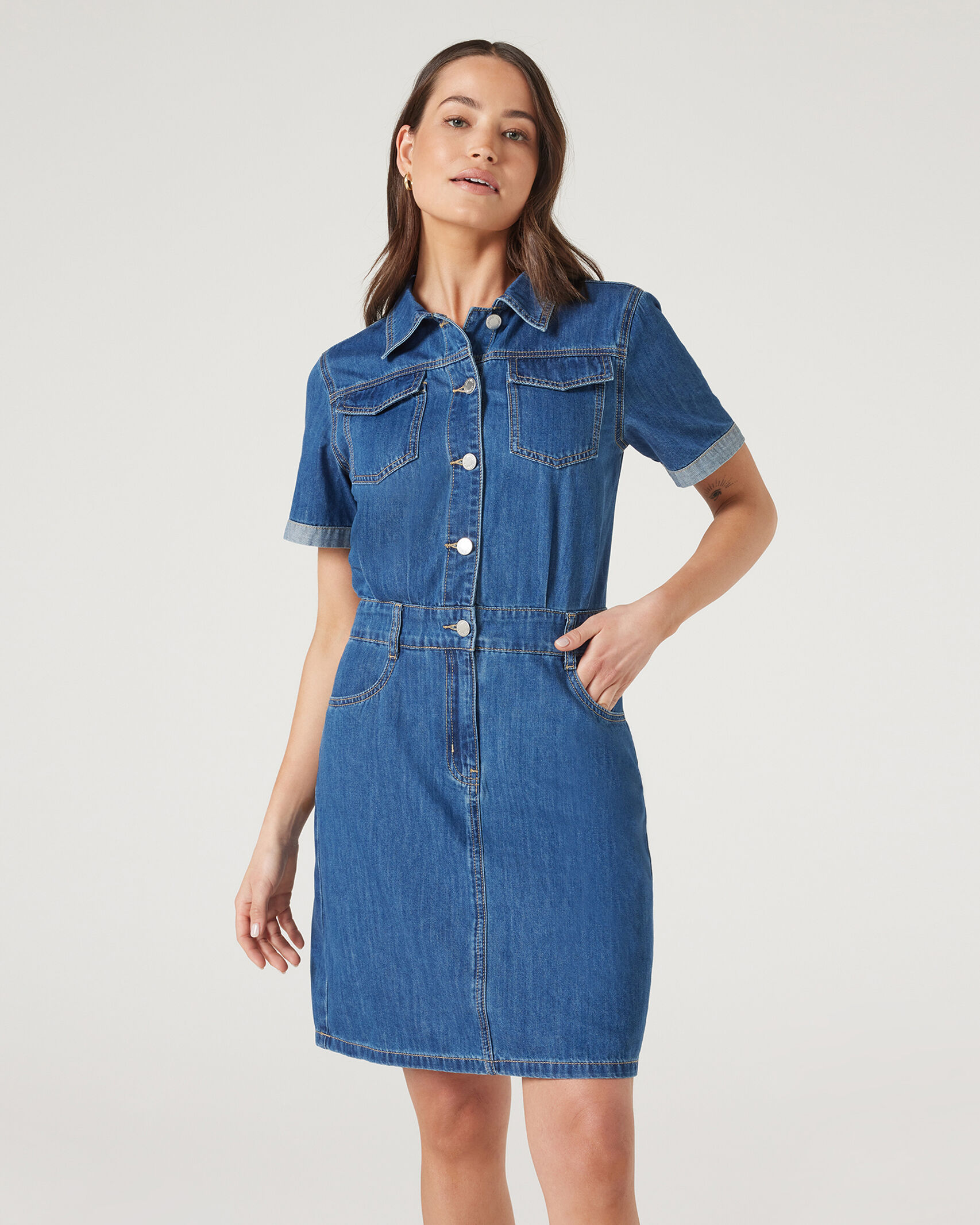 Womens denim dress australia store