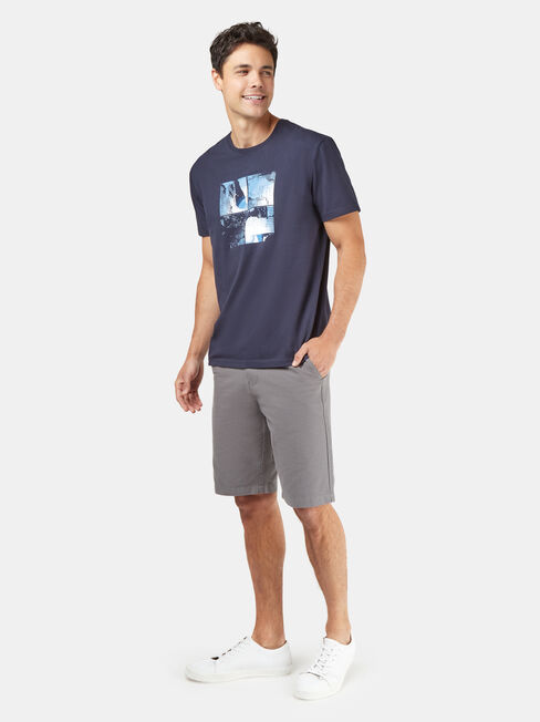 Danny Short Sleeve Print Crew Tee, Blue, hi-res