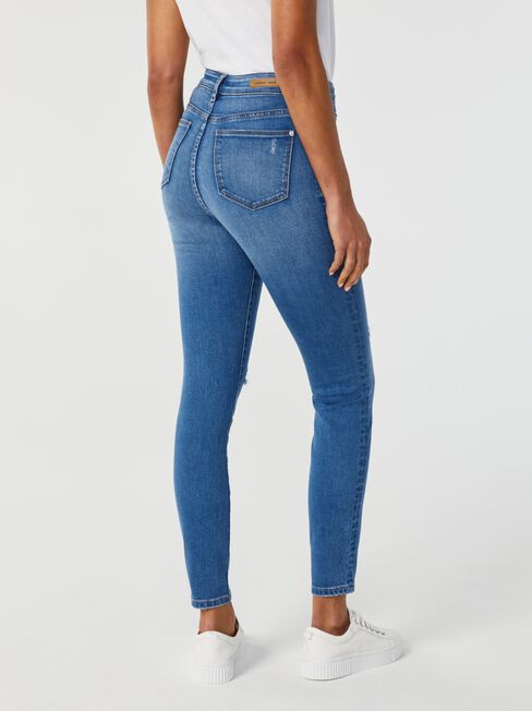 Cleo Mid Waisted Skinny 7/8 jeans, LightWash, hi-res