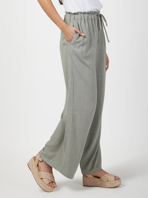 Willow Wide Leg Pant, Green, hi-res