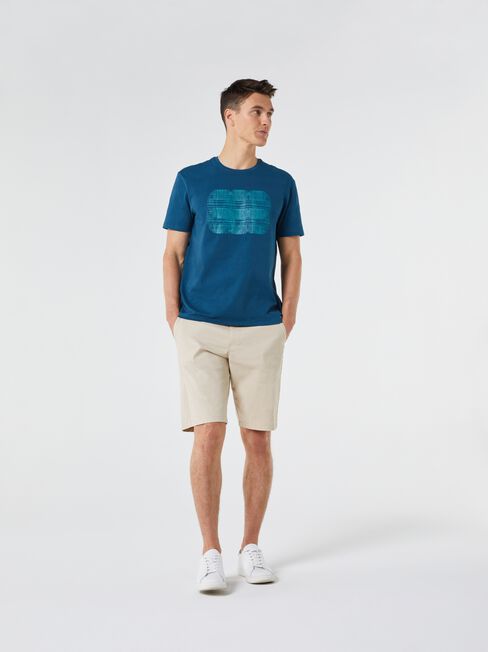 SS Darwin Print Crew Tee, Blue, hi-res
