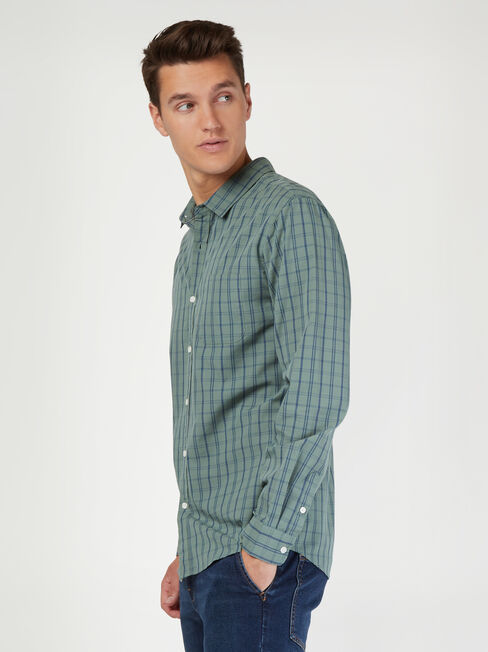 LS Slate Check Shirt, Stripe, hi-res