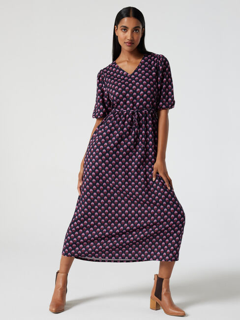 Henriette V-Neck Midi Dress | Jeanswest