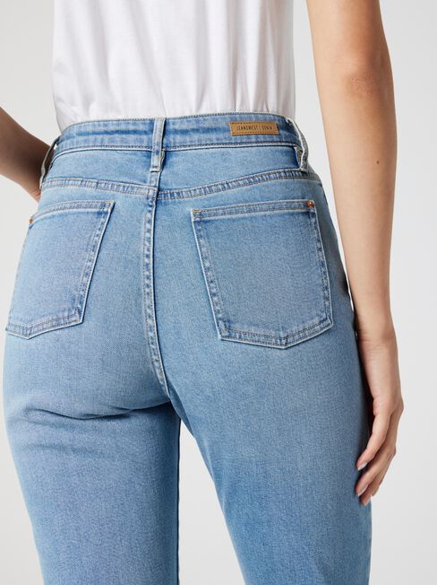 Naomi Mid Waisted Straight Jeans, Light Vintage, hi-res