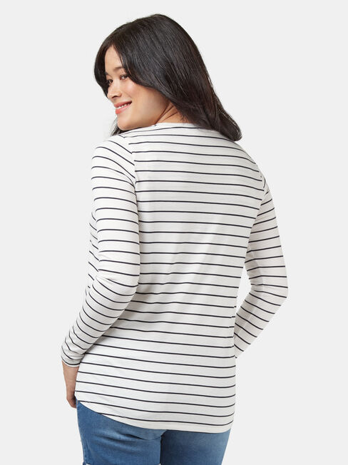Tina Maternity Tee, Stripe, hi-res