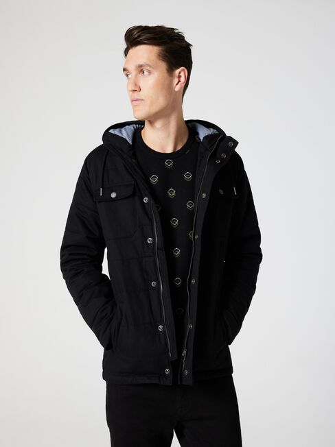 Toby Drill Jacket, Black, hi-res