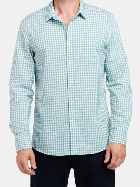 LS Taj Check Shirt, Green, hi-res