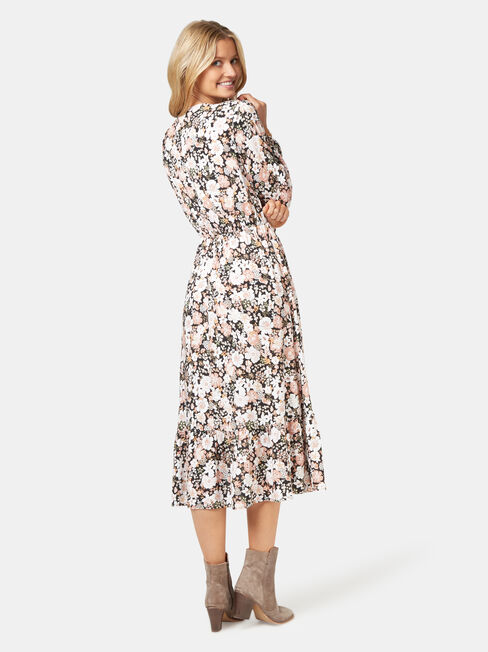 Scarlett Long Sleeve Midi Dress, Floral, hi-res