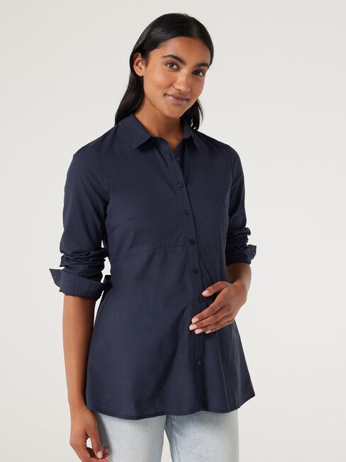 Harper Peplum Maternity Shirt