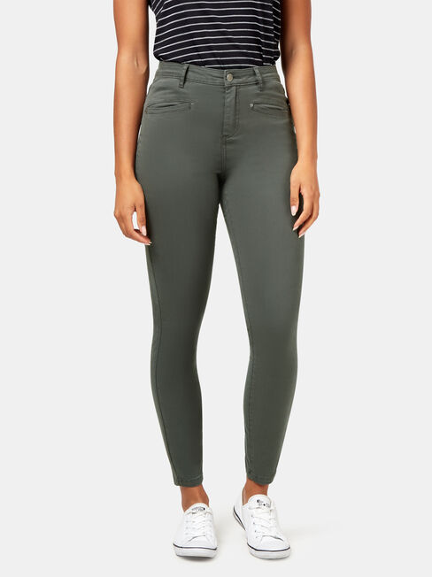Veronica High Waist Pant, Green, hi-res