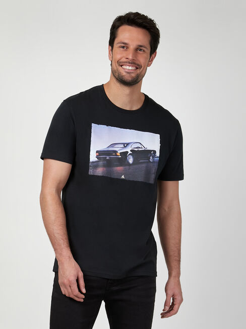 SS Holden GTS Print Crew Tee, Black, hi-res