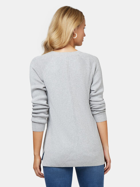 Catalina Chevron Pullover, Grey, hi-res