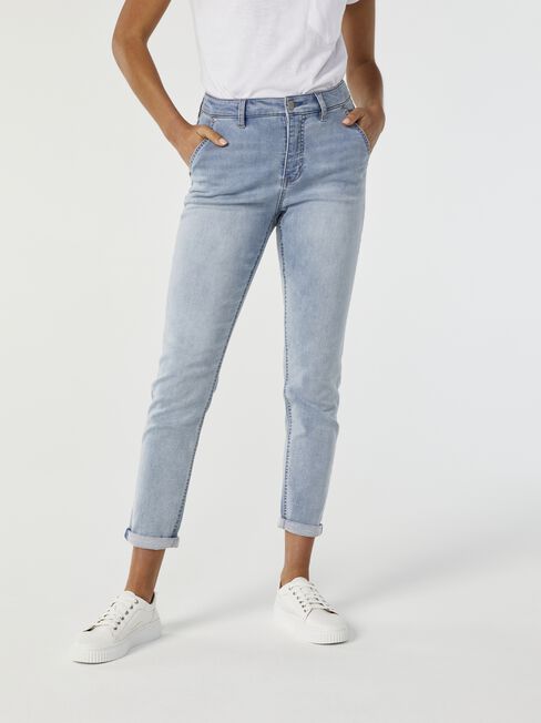 Louisa Slim Boyfriend Jeans, Light Vintage, hi-res