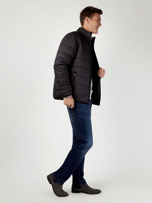 Cutler Puffer Jacket, Black, hi-res