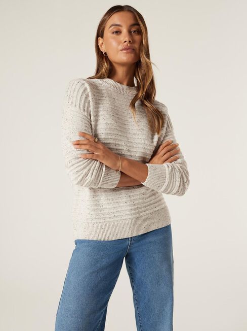 Matilda Nep Ottoman Knit, Natural Marle, hi-res