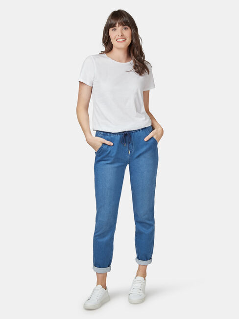 Amy Luxe Lounge Jogger Light Indigo, Mid Indigo, hi-res