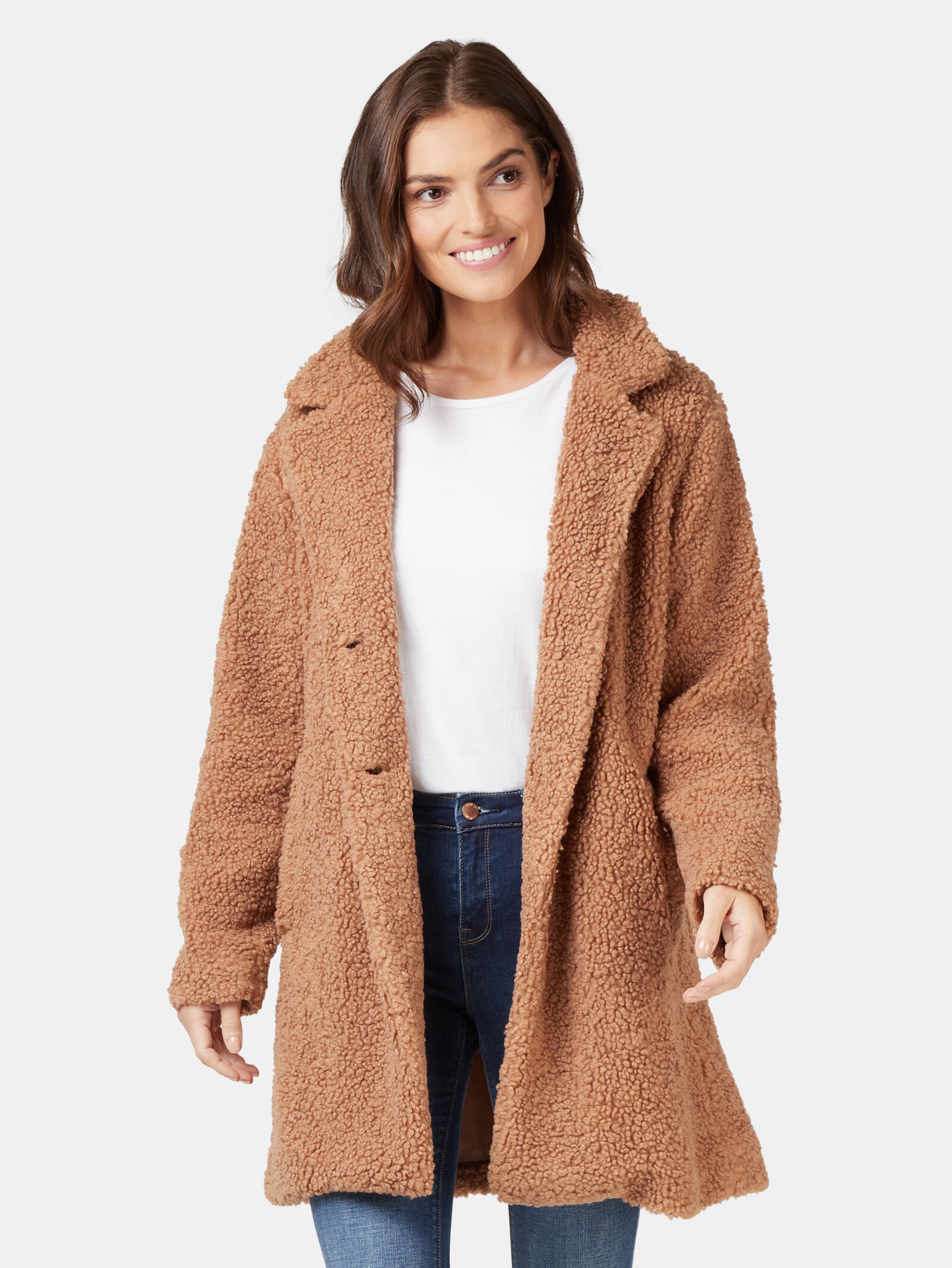 Kyra Longline Teddy Jacket