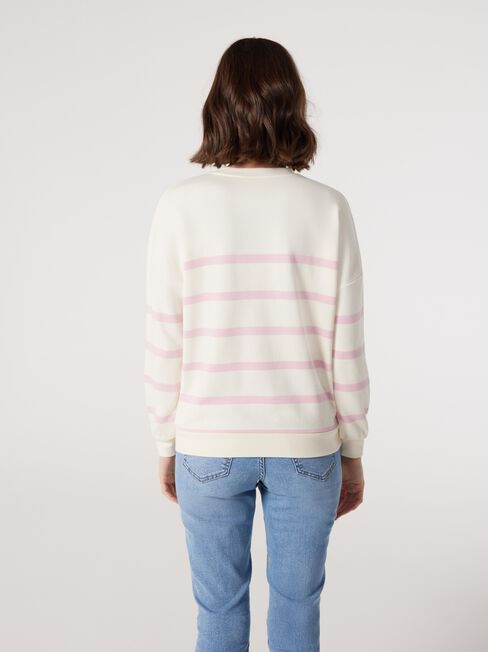 J-Luxe Stripe Sweat, Stripe, hi-res