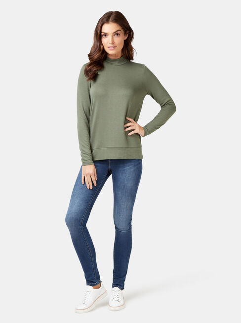 Layla Soft Touch Top, Green, hi-res
