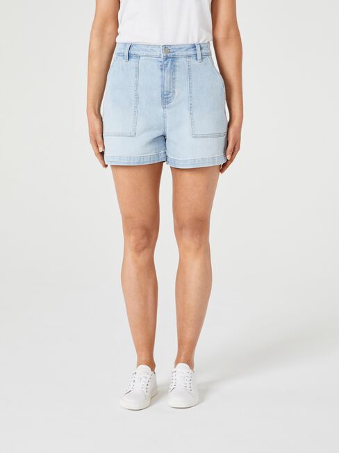 Olivia Denim Utility Short, LightWash, hi-res