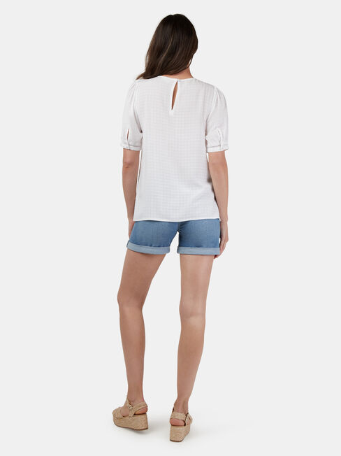 Avery Ladder Trim Top, White, hi-res
