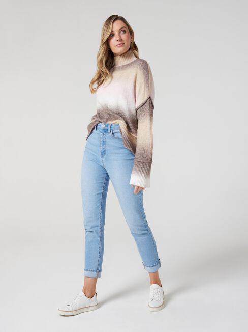 Melissa High Neck Space Dye Knit, Space Dye, hi-res