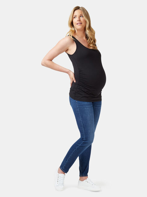 Maternity Skinny Jeans Bright Vintage, Mid Indigo, hi-res