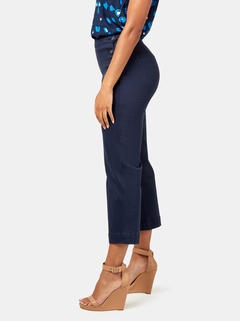 Arianna Button Side Pant, Blue, hi-res