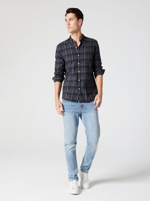 LS Aldo Brushed Check Shirt, Black Multi, hi-res