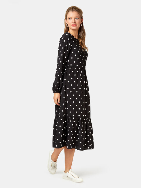 Tory Tiered Midi Dress, Multi, hi-res
