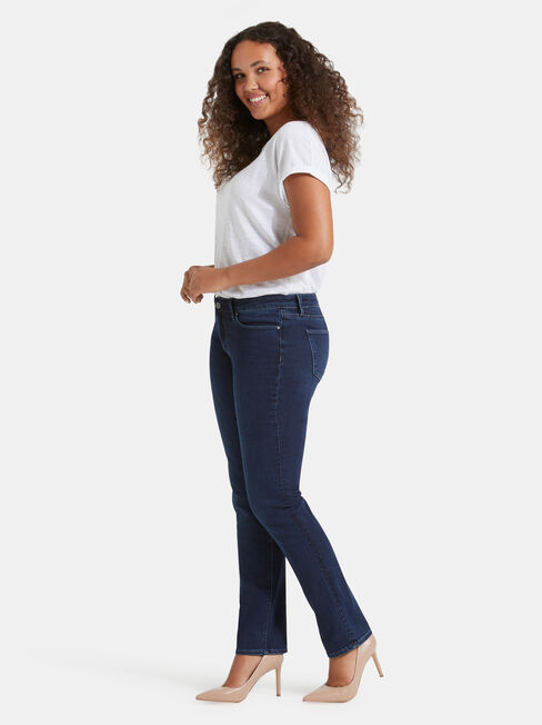 Slim Straight Jeans Deep Sea Blue, Dark Indigo, hi-res