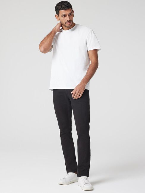 Slim Tapered Jeans, Black, hi-res