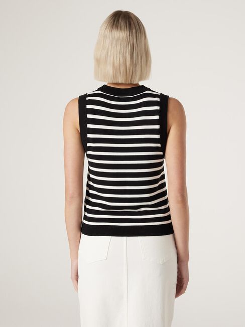 Sarah Stripe Knit Top, Stripe, hi-res