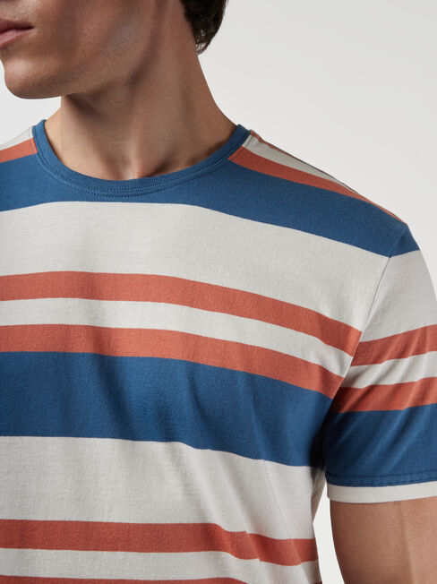 SS Paxton Stripe Crew Tee, Blue, hi-res
