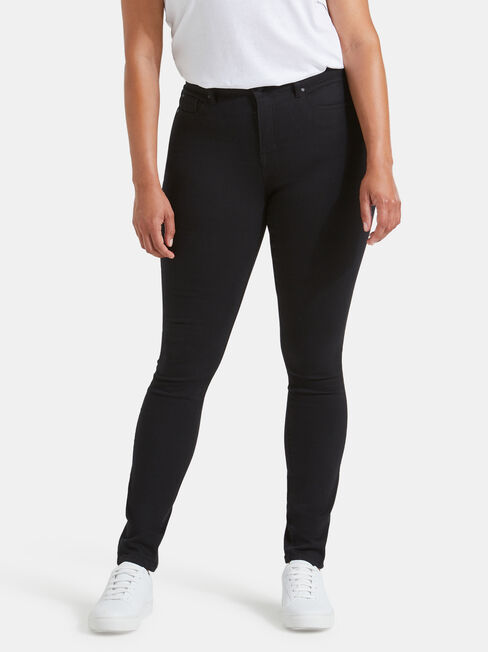 Tummy Trimmer Skinny Jeans Black Night, Black, hi-res