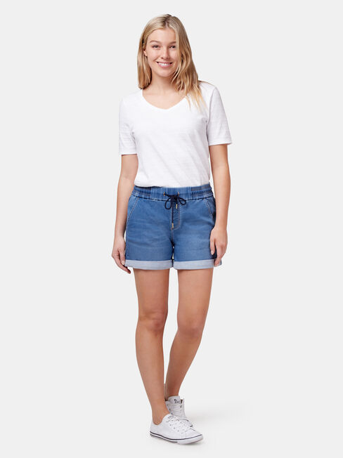 Nina Luxe Lounge Short, Blue, hi-res