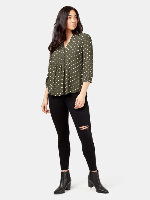 Aria Blouse, Green, hi-res