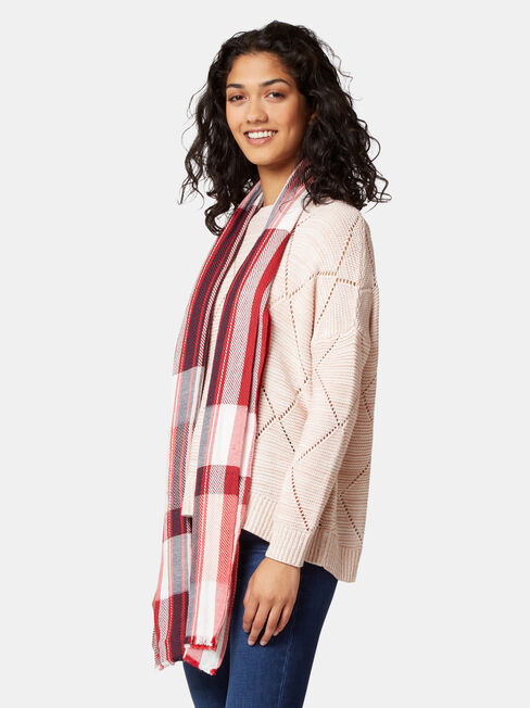 Leona Scarf, Red, hi-res