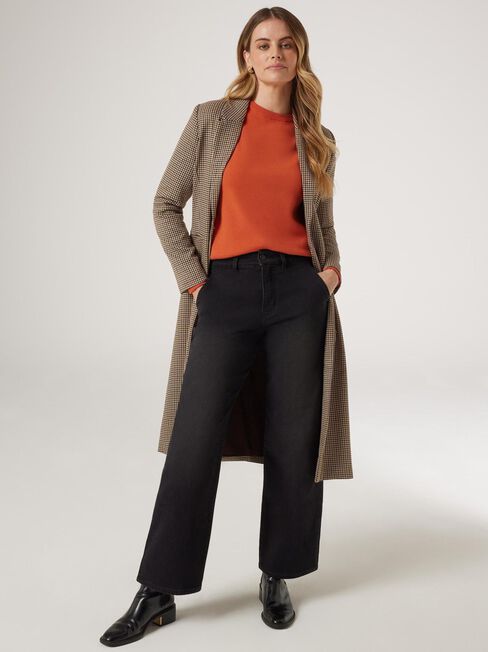 Eden Crew Neck Knit, Orange, hi-res