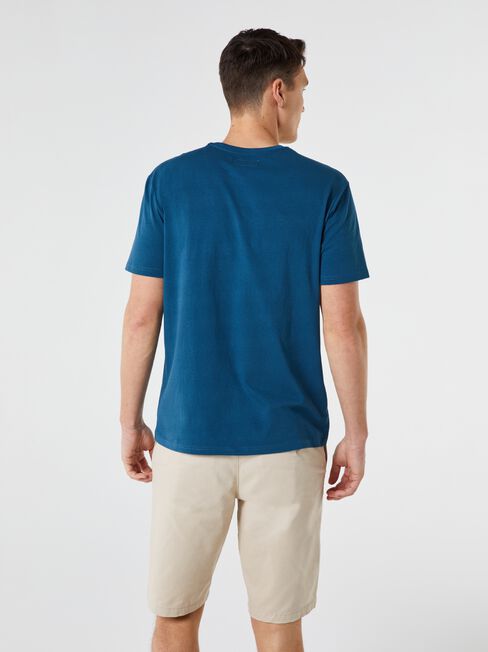 SS Darwin Print Crew Tee, Blue, hi-res