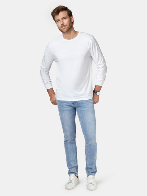 Weston Long Sleeve Tee, White, hi-res