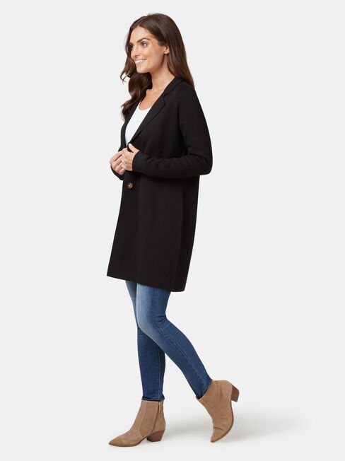 Billy Blazer Coatigan, Black, hi-res