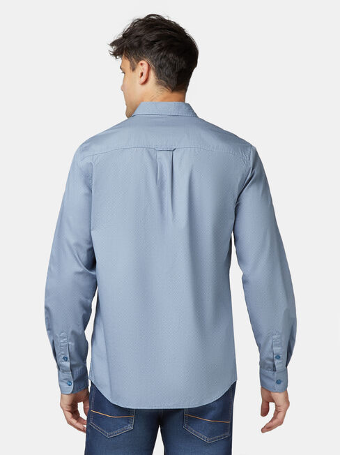 Aiden Long Sleeve Print Shirt, Blue, hi-res