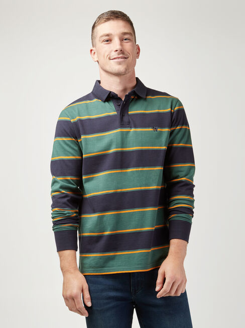 LS Percy Stripe Rugby Polo, Stripe, hi-res