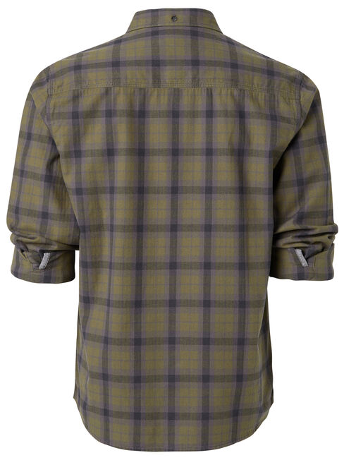 LS Austin Check Flannelette Shirt, Green, hi-res