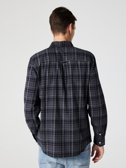 LS Aldo Brushed Check Shirt, Black Multi, hi-res