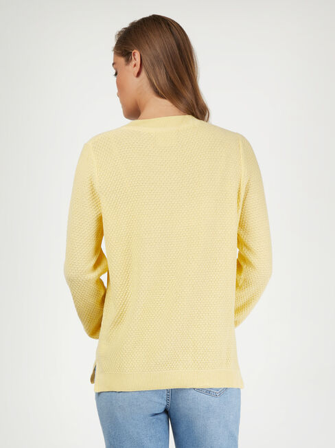 Ally Textured Knit, Yellow, hi-res