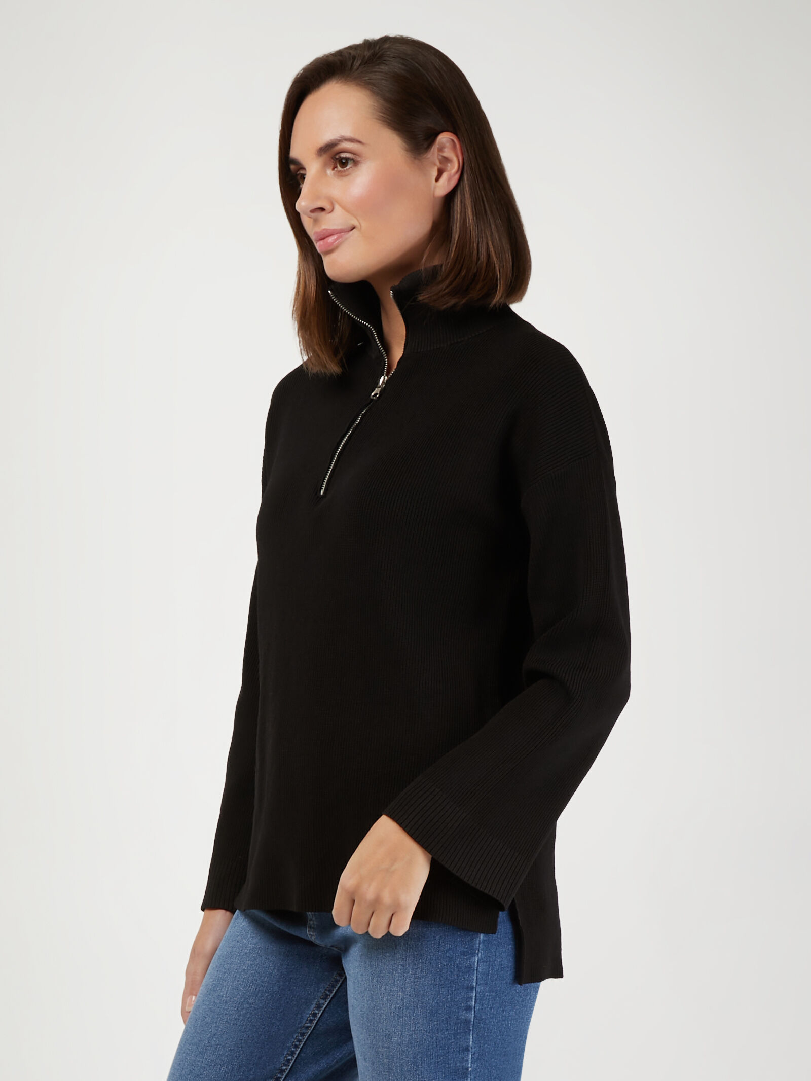 Half new arrivals zip knit