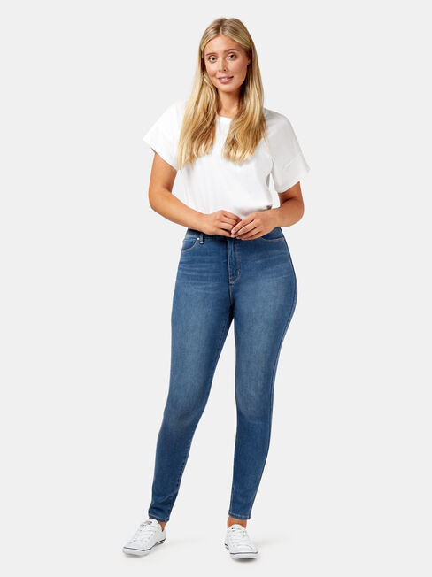 Freeform 360 Contour Curve Embracer Skinny Jeans, Mid Indigo, hi-res